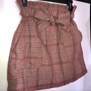 Plaid mini skirt